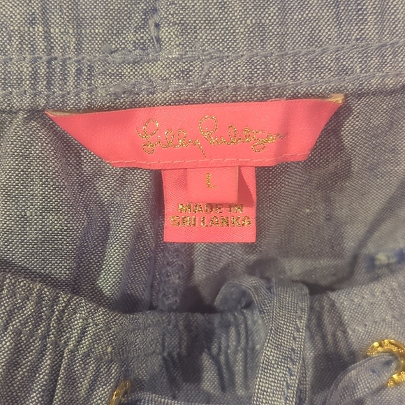 Lilly Pulitzer Taron Mid-Rise Linen Pant Size L - Picture 5 of 6